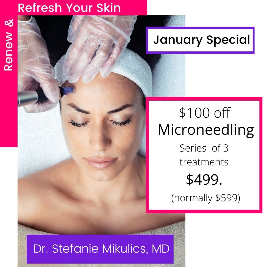 January Microneedling Special at The Spa Central Coast with Dr. Stefanie Mikulics MD